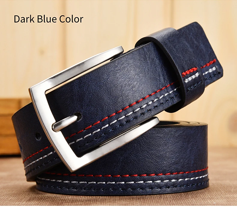 New Fashion Men's Genuine Leather Belts Designer Leisure Belt for Man Pin Buckle Business Dress Male Dropshipping black belt with holes