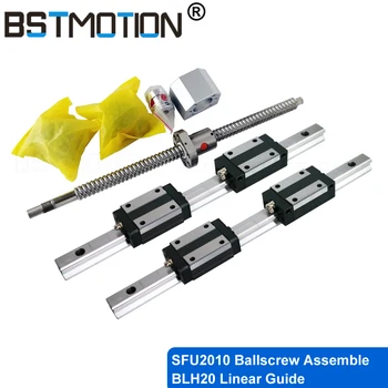 

20mm Linear Guide Rail with Linear Carriage 2010 ballscrew set with SFU2010 Ballnut BK15 BF15 FK15 FF15 Support Flexible Coupler