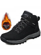  Brand Winter Men's Boots Plush Warm Men's Snow Boots Designer Men Shoes Outdoor Men's Boots Original Motorcycle Boots Plus Size 