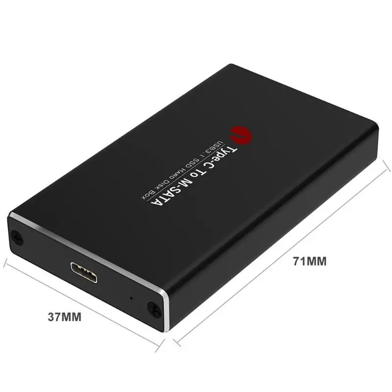 USB3.1 чехол для жесткого диска type C to MSATA to USB 3,0 SSD чехол для корпуса 10 Гбит/с высокоскоростной кабель для жесткого диска для Mac Book PC