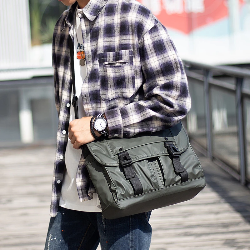  Men's Fashion Nylon Crossbody Bag Multifunctional Male Shoulder Messenger Bags Large Satchels Busin - 4000149579101