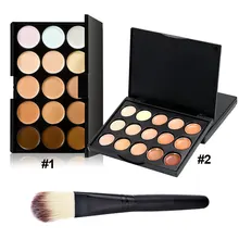Новинка, 15 цветов, Модный женский профессиональный макияж, косметический контурный консилер, палитра, макияж+ кисть для основы, CTN88