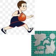 Баскетбольный мальчик металлические режущие штампы трафарет тиснение фотоальбом тиснение изготовление бумажных открыток