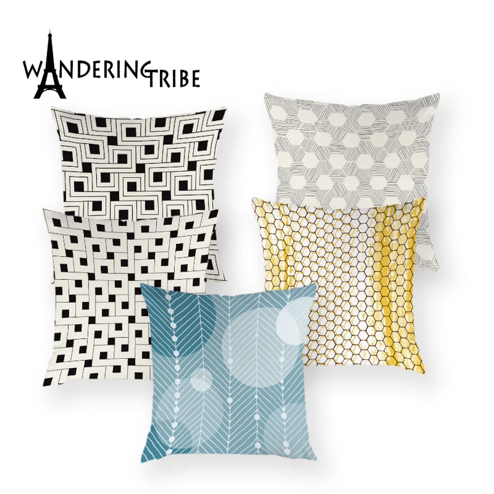 

Scandinavian Stripe Home Decor Cushion Cover Boho Geometric Decorative Pillow Case Luxury Throw Pillows Cushions Covers for Car