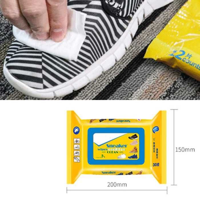 Travel Portable Disposable Sneakers Cleaning Wet Wipes White Artifacts Shoes Quick Easy TB Sale