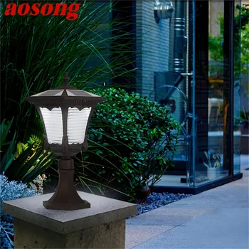 

AOSONG Solar Wall Lamp Outdoor LED Modern Post Light Pillar Waterproof For Home Patio Porch Garden Courtyard Villa Lawn Lamp