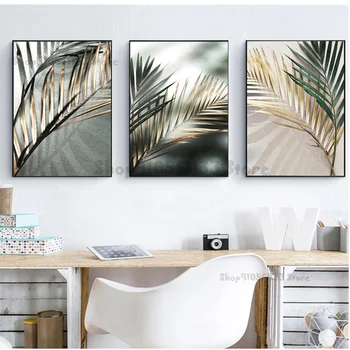 

full square round diamond painting Golden Palm Leaf Plant diamond embroidery sale 5d diy diamond mosaic wall stickers GG2380