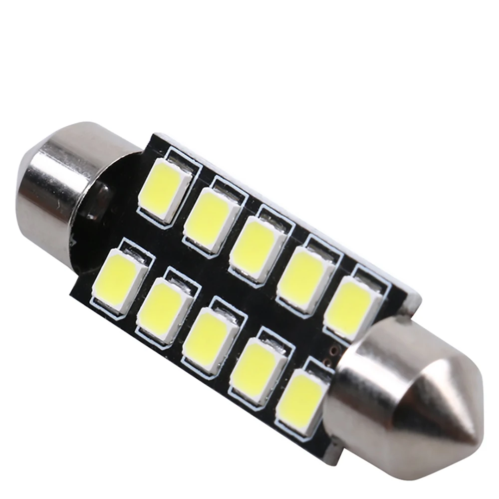 Белый 2835 чипов, 8 светодиодный 2835 SMD 31 мм 36 мм, Автомобильный светодиодный светильник для автомобиля, лампа для чтения в салоне автомобиля, купольная гирлянда, DC 12 В 6500K