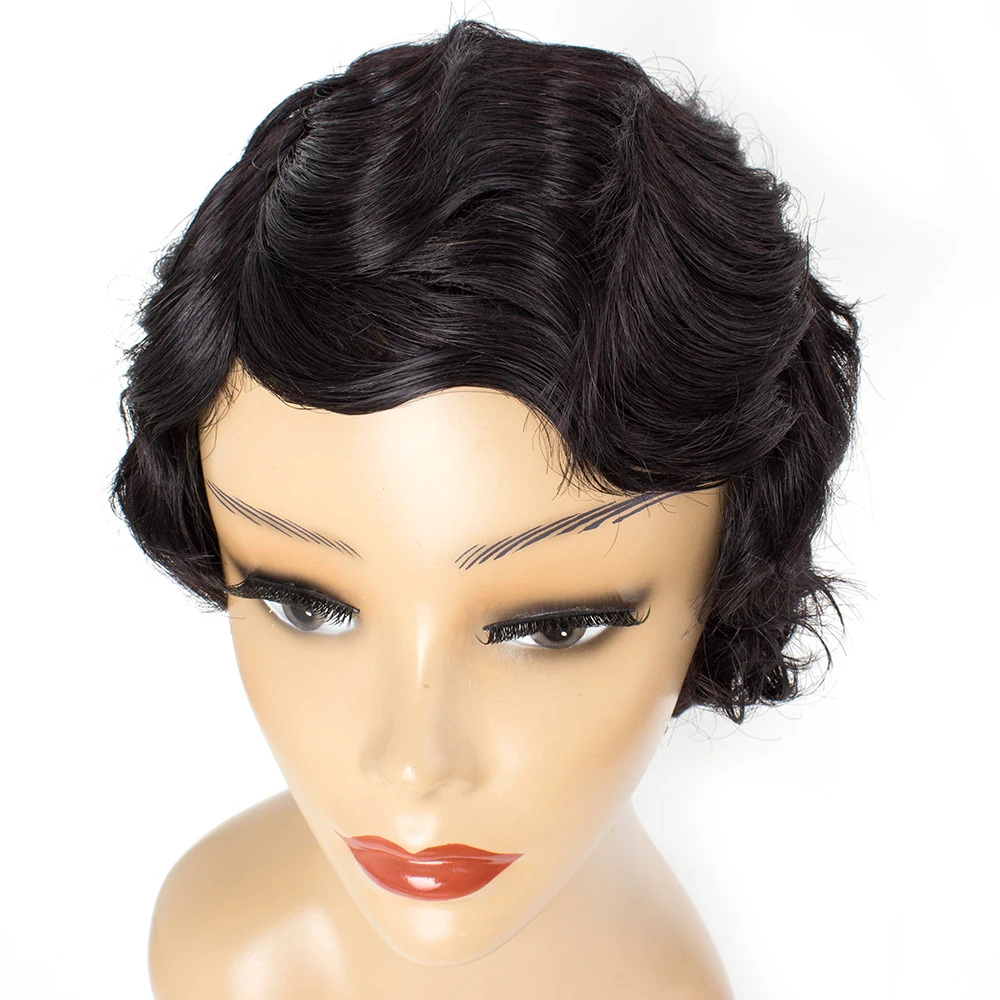 Bobbi коллекция классический стиль парик натуральный черный цвет короткий