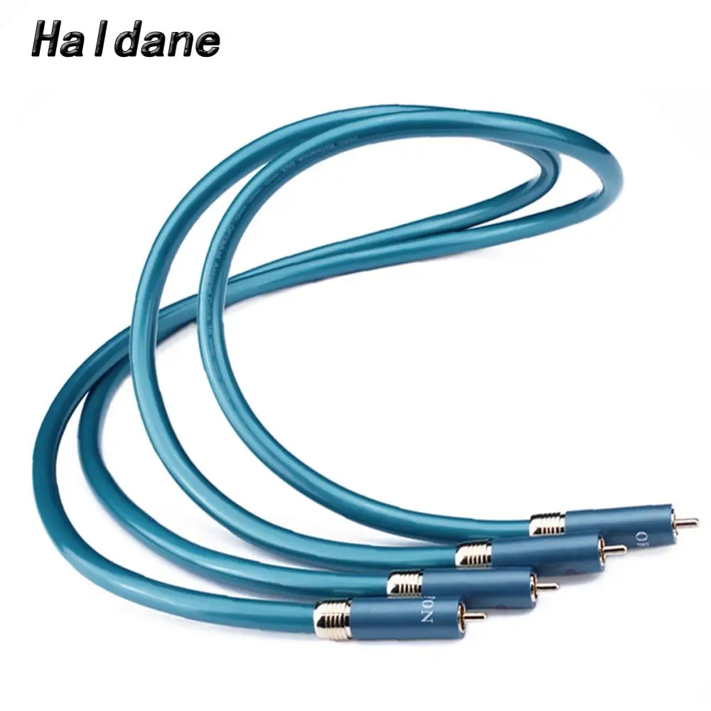 

Haldane Pair HIFI 8N OCC Ortofon RCA Cable Hi-end CD Amplifier Interconnect 2RCA Male to Male Audio RCA Intercomnncet Cables