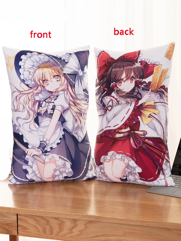 Аниме TouHou Project Hakurei Reimu Kirisame Marisa Двусторонняя Подушка с принтом для косплея реквизит декор для мальчиков и девочек 1 шт