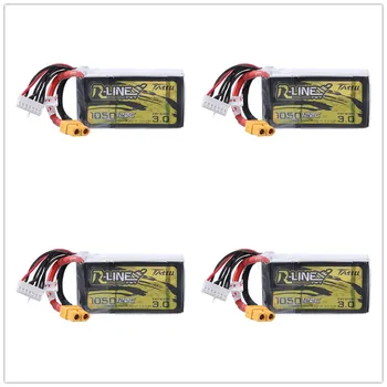 

High Quality 1/2/4 PCS TATTU R-LINE 3.0 14.8V 1050mAh 120C 4S Lipo Battery For RC Racing Drone FPV Model Spare Part Accs
