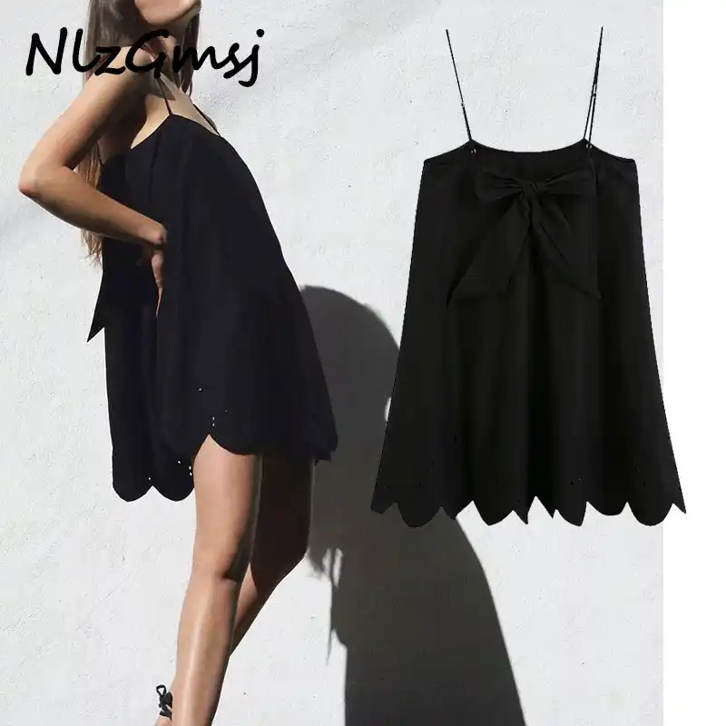 black mini sundress