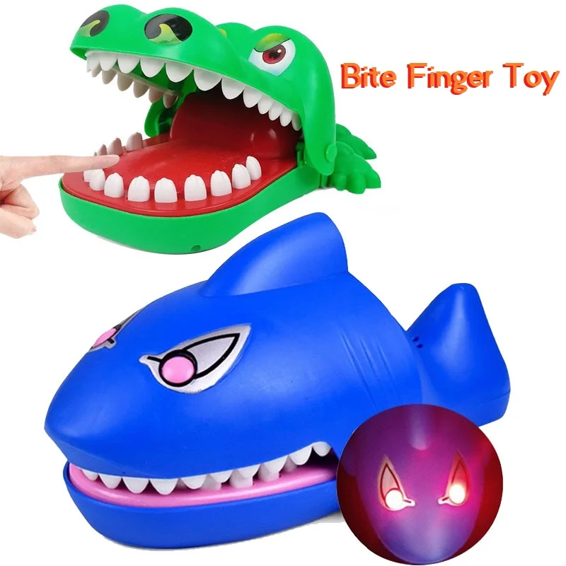 Забавная игрушка крокодил собака Акула креативная электрическая игра для укусов