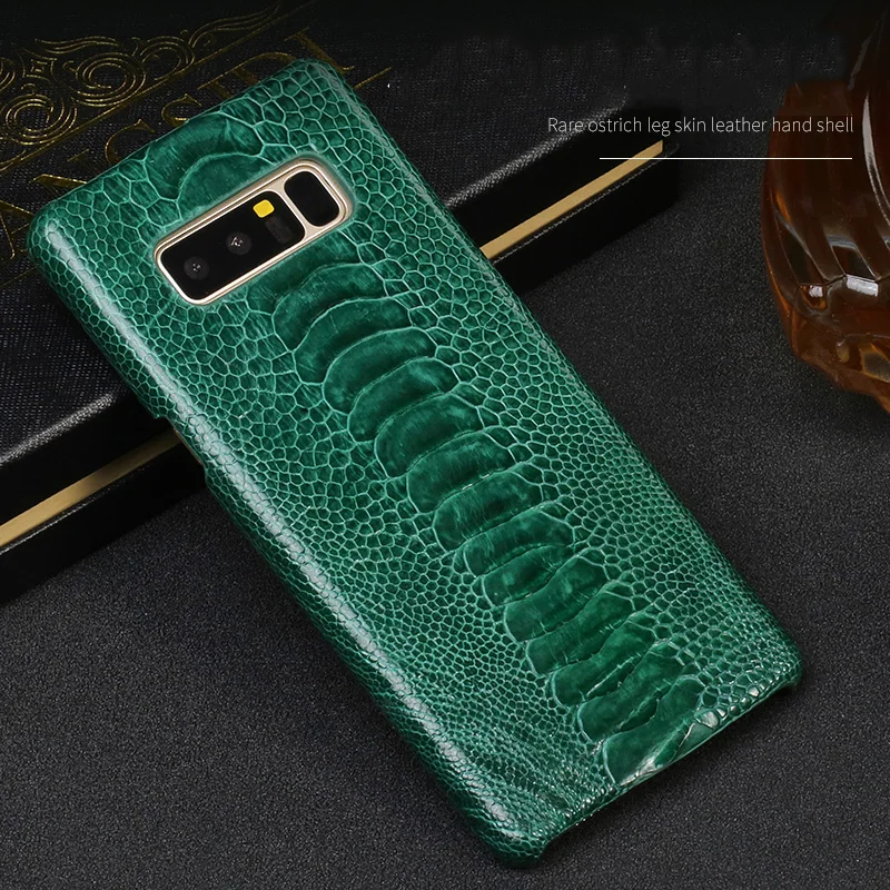 100% Оригинальный чехол для телефона из натуральной кожи страуса Samsung Galaxy S20 Ultra Note 10