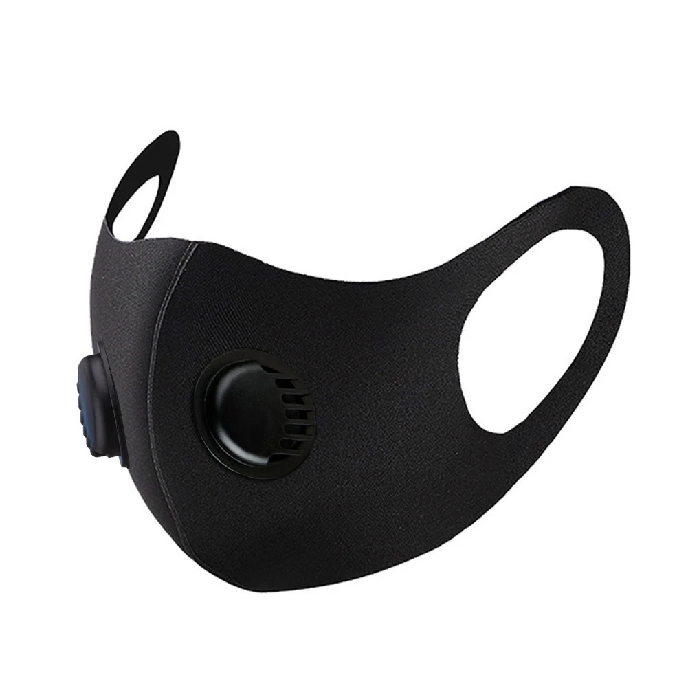 

10pcs Washable Dustproof Mouth Mask Men Women 3-Layer Anti-Fog Haze Reusable Dust Face Mask With 2pcs Breathable Valves
