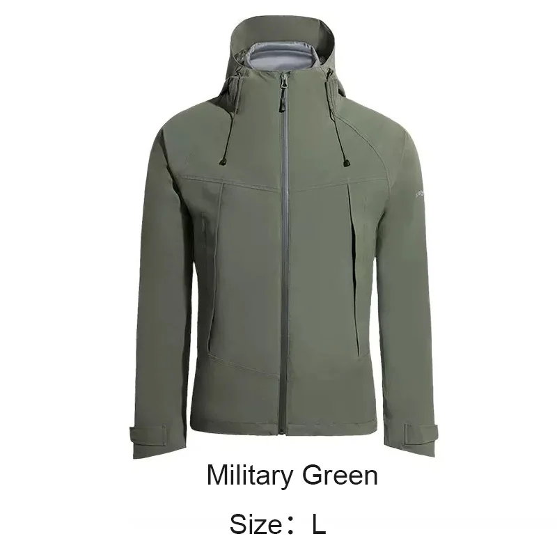 Military green L Xiaomi комплект из двух предметов пуховик водонепроницаемый дышащий влагопроницаемый тепло-сбор царапин износостойкий съемный - Цвет: Military green L