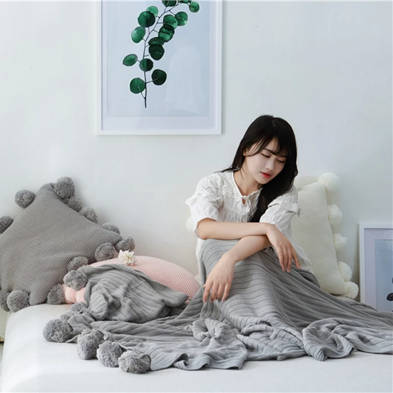 Вязаные одеяла мягкая детская коляска обертывание пеленание детское постельное