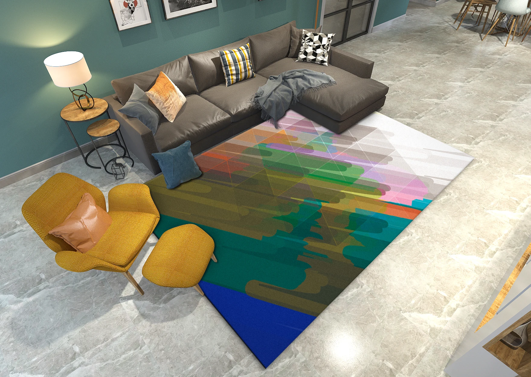 Nordic Style Carpets For Living Room Bedroom Sofa Coffee Table Study Bedside Carpet Modern Art Printed Household Rugs | Дом и сад