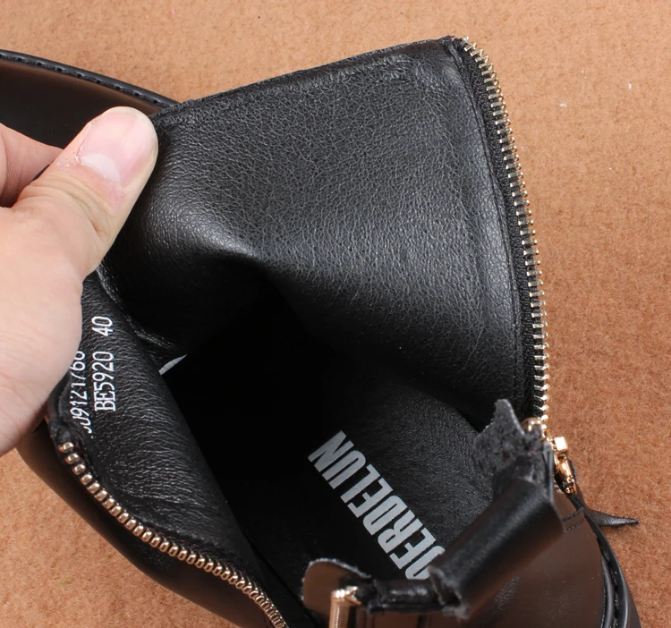 England style men's motorcycle punk cow leather boots spring autumn platform shoes outdoor ankle boot botas hombre chaussure man