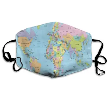 

ZHOUSUN Dustproof Funny World Map Mouth Cover Mask Protective Warm Windproof Mask