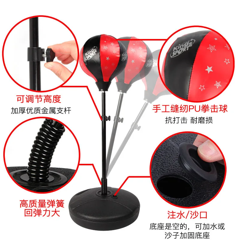 

Children Boxing Vertical Type Tumbler Set Gloves Sandbag Taekwondo Training Plastic Fitness Sports Non-