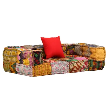 Sofá Modular Retro con reposabrazos sofá de tela de retales para sofá de sala de estar sofá rojo de muebles para el hogar 2 Visitantes nueva llegada