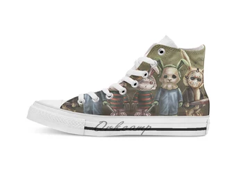 

Horror Bunnies breathable Casual High Top lace-up Canvas shoes sneakers Drop shipping
