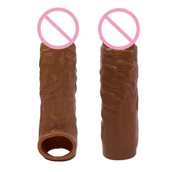 Silicone Penis Condoms For Men Extender Dildo Enhancer Enlargement Condom Male Cock Sex Toys Reusable Penis Sleeve For Male 5