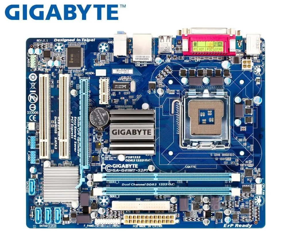 Десктопная Материнская плата GIGABYTE G41 Socket LGA 775 для Core 2 DDR3 8G Micro ATX оригинальная б/у