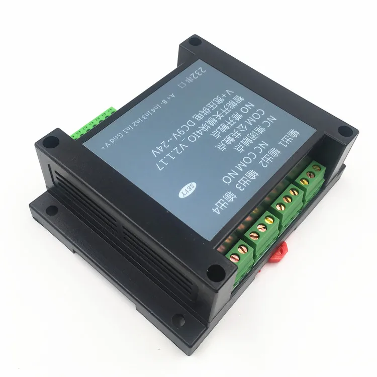 Modbus protocol for industrial high current strong protection with interface of 4-input-4-output relay board 232 and 485