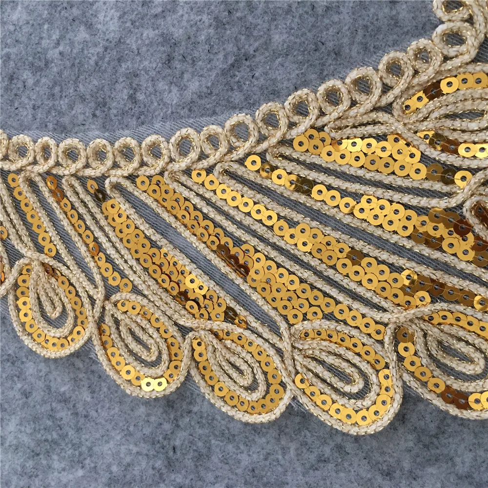 Embroidered lace collar DIY lace fabric sewing sequined collar decoration dress neckline clothing accessories lace fabric lace sewing accessories lace sewing supplies lace accessories lace garment accessories clothing accessories lace decoration clothing craft accessories