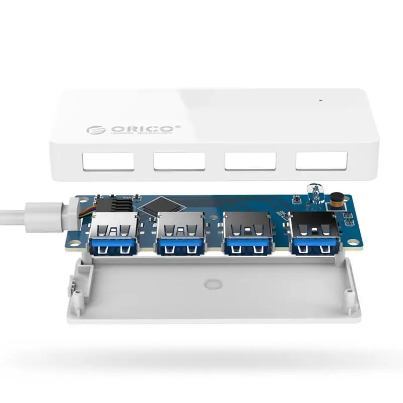 ORICO HC4-U3 4 порта USB3.0 концентратор Univseral USB разветвитель концентратор для настольного ноутбука компьютер для Windows/Linux/Mac черный белый