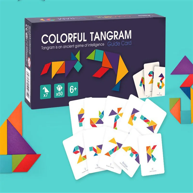 MiDeer Детские Игрушки Tangram деревянная головоломка Обучающие Развивающие игрушки для детей детские дошкольные игры интеллектуальные головоломки