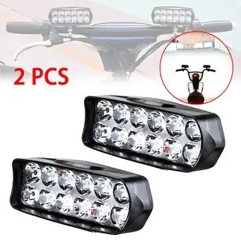 

Motorcycle Headlights 12V 18W Spotlights Super Bright Moto Fog Spot Lamp Waterproof Motorbike Auxiliary Driving Lights Headlamp