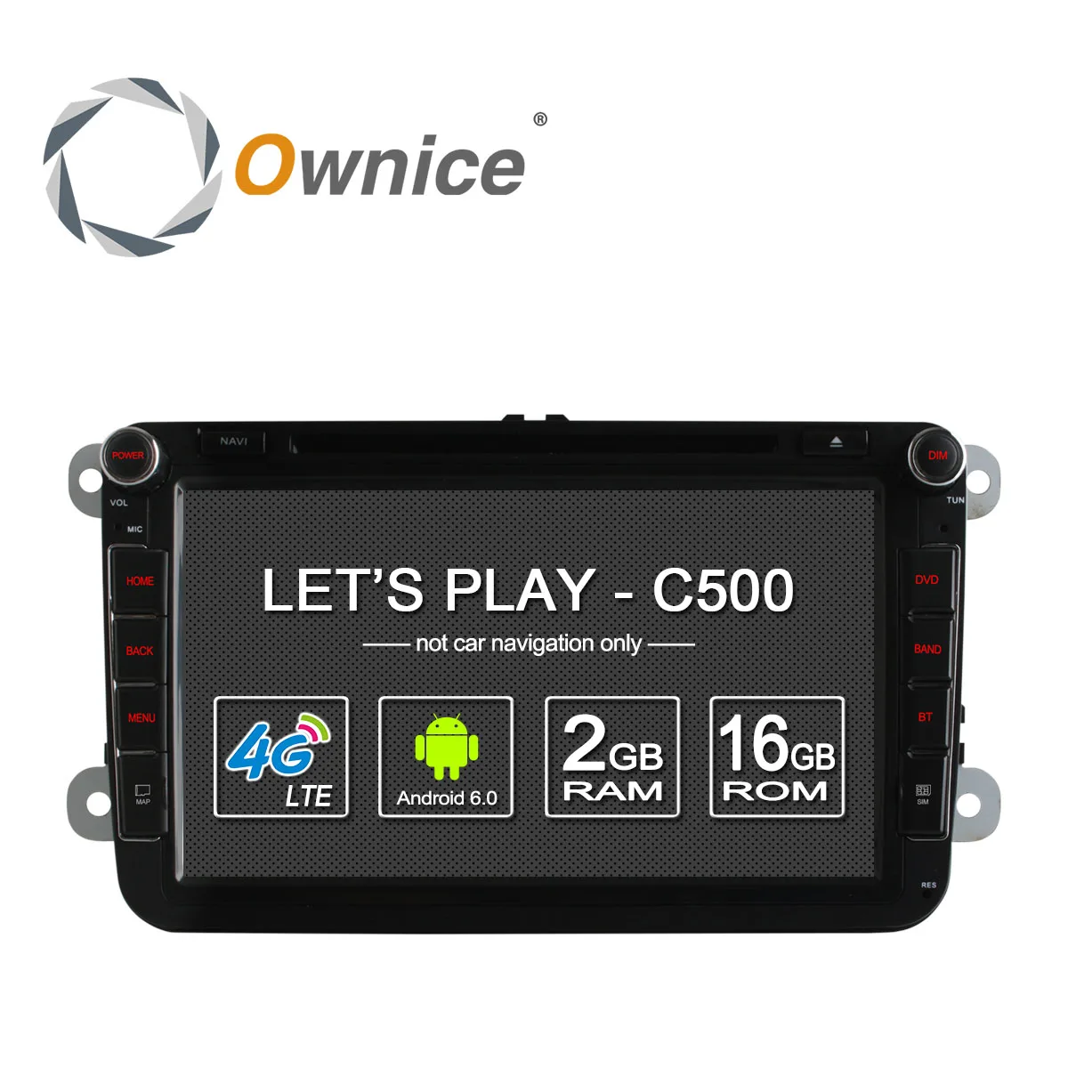Автомобильный DVD плеер Ownice C500 проигрыватель на Android 6 0 с 4G SIM LTE радио 2DIN для VW Golf mk6 5