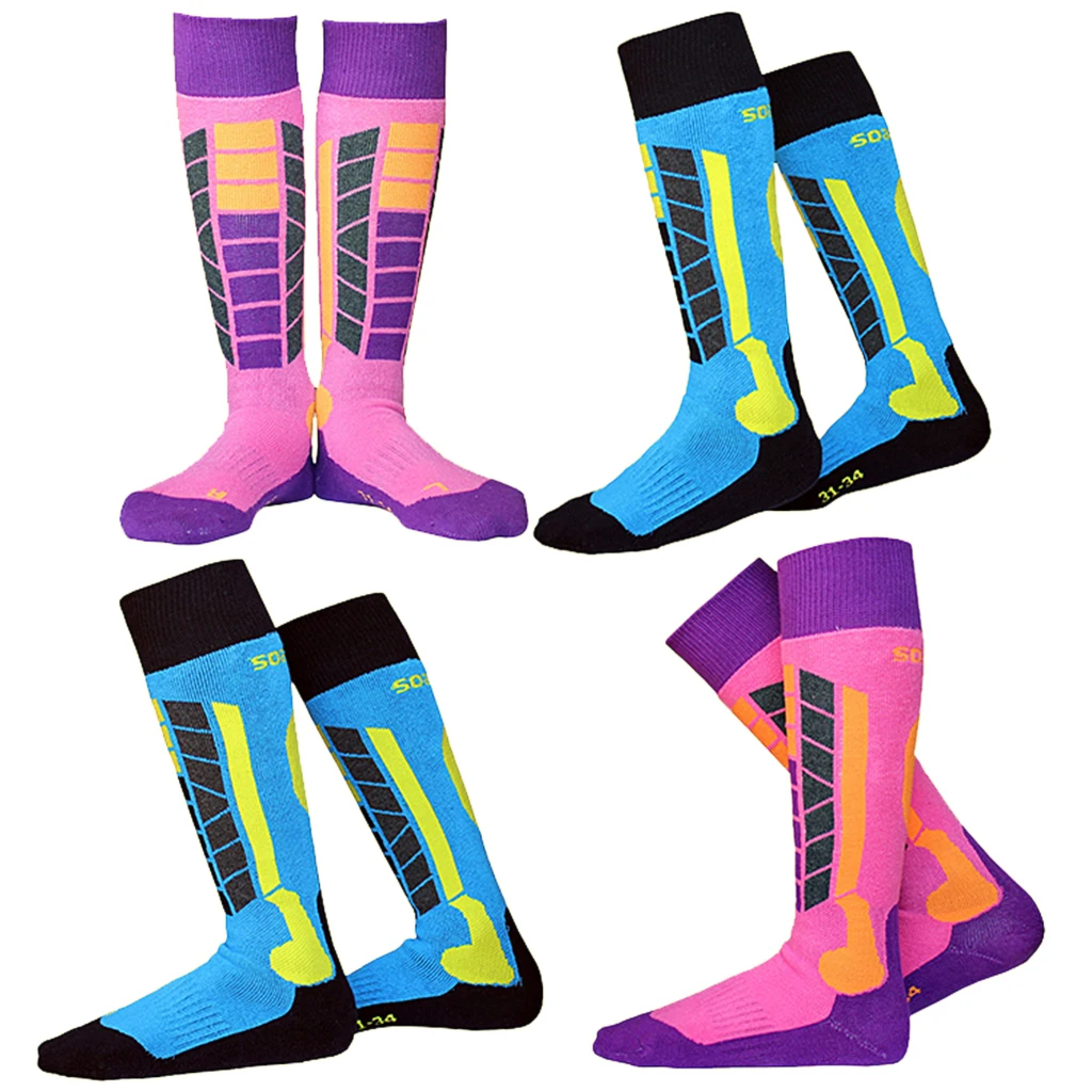 1 Pair Outdoor Thermal High Performance Ski Snowboard Hiking Walking Long Ski Socks Winter Thermal Socks