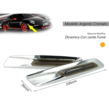 

CARALL LN3511 Kit arrow Side Led Side Marker dynamic chrome silver gray lens BMW E81 E82 E87 E88 E90 e91 E92 E93