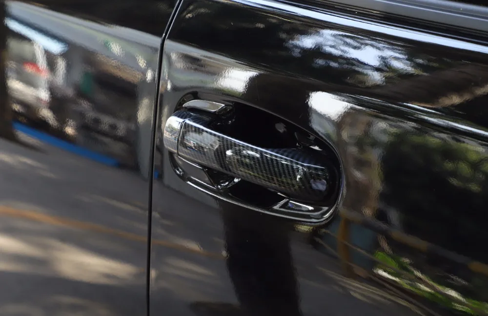 Внешний вид автомобиля 4 дверные ручки декоративные крышки для Toyota 4runner+ ручки из углеродного волокна наклейки на панели аксессуары 8 шт
