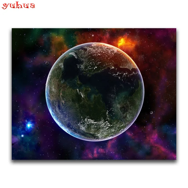 Full Square Diamond mosaic paintings Planet 5D DIY Diamond embroidery Starry sky Round Diamond painting Cross stitch landscape_