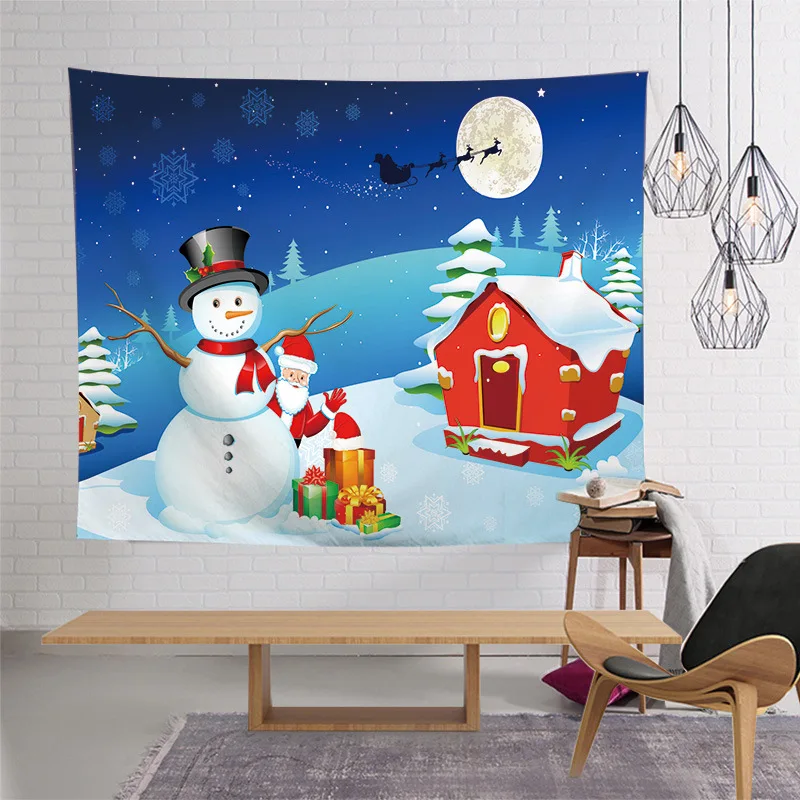 Christmas background tarpaulin wall cloth bedroom living room sofa home decor cloth tapestry