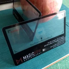 100 шт настоящие прозрачные круглые ПВХ Визитные карточки, прозрачные пластиковые идентификационные карты, дизайнерские водостойкие карты на заказ