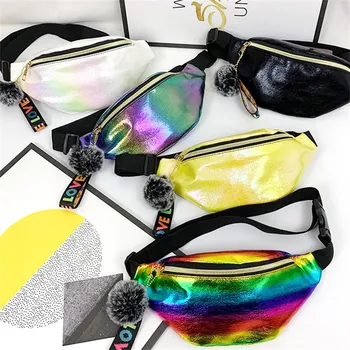 

Fashion Chain Chest Pack Banana Waist Bag 2020 New Brand Belt Bag Women Waist Pack Pu Leather Chest Bag Belly Bag High Quality