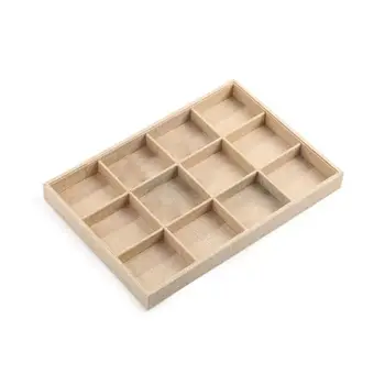 

Linen Jewelry Tray Ring Bracelet Necklace Pendant Stud Earring Organizer Case