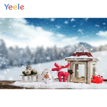 

Christmas Forest Wooden Lighthouse Snowflake Decoration Backdrop Photography Custom Photographic Background For Photo Studio