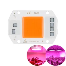 Ac220v e 110v led crescer cob lâmpada de espectro completo 5w 10 20 30 50 para planta lâmpada acessórios chip lâmpada crescimento da planta diy interior