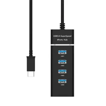 

USB Type-C Thunderbolt3 to USB3.0 4 Hub Cable Adapter For MacBook For Dell For Lenovo Multiple Ports