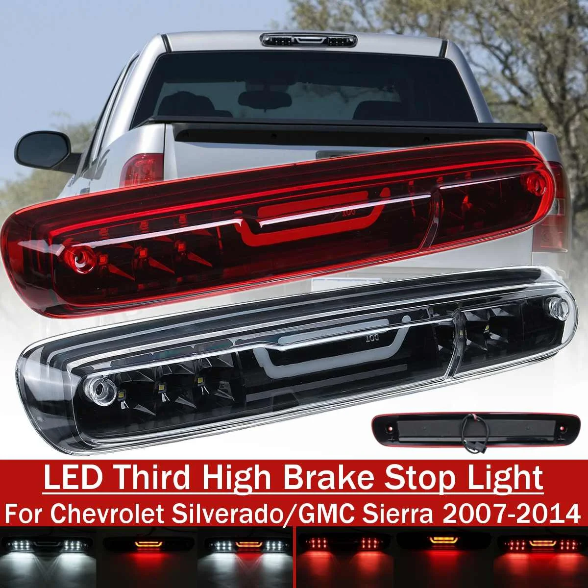 Автомобильный светодиодный задний тормозной светильник с высоким креплением для Chevrolet Silverado 1500 2500 для GMC Sierra 1500 2500 3500 для Hummer 2007