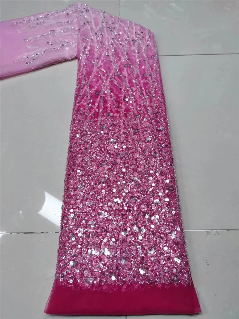 

Новый Материал красивый блестящие Материал вышитый тюль французский сетки кружево ткань с блестками в африканском стиле H-20.2142301 для вечерние платья