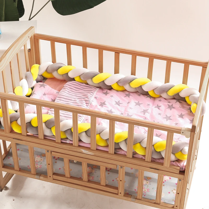 2M3M 4M, 3 узелка, мягкая детская кровать, бампер, бортики для кроватки, 3 косы для новорожденных, детская кроватка, защита, бортики, постельные принадлежности для младенцев - Цвет: 3  meters